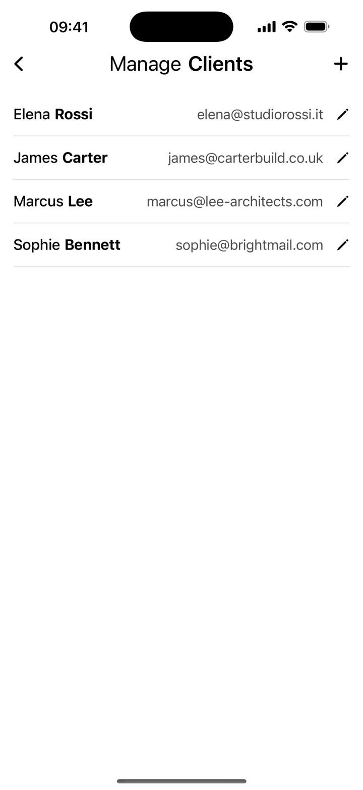 App screenshot with fictional demo data